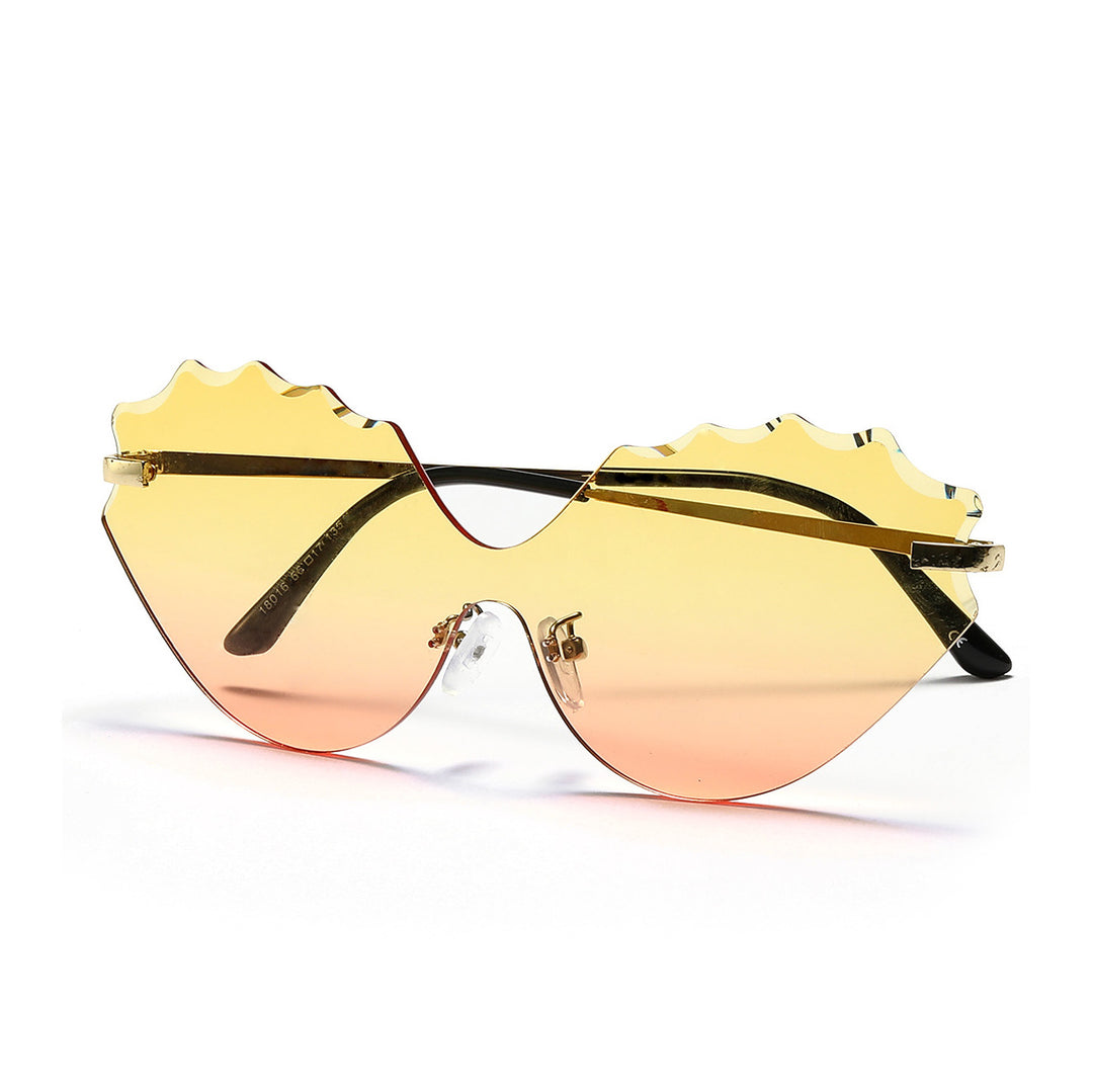 Dame solbrille med unik bølgedesign Luvikno