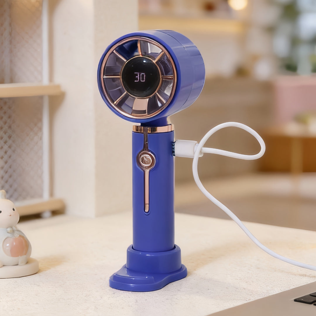 Dame bærbar mini-håndvifte med USB-ladefunksjon og ergonomisk design Luvikno