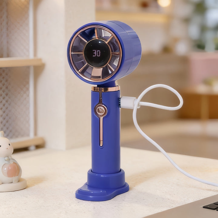Dame bærbar mini-håndvifte med USB-ladefunksjon og ergonomisk design Luvikno