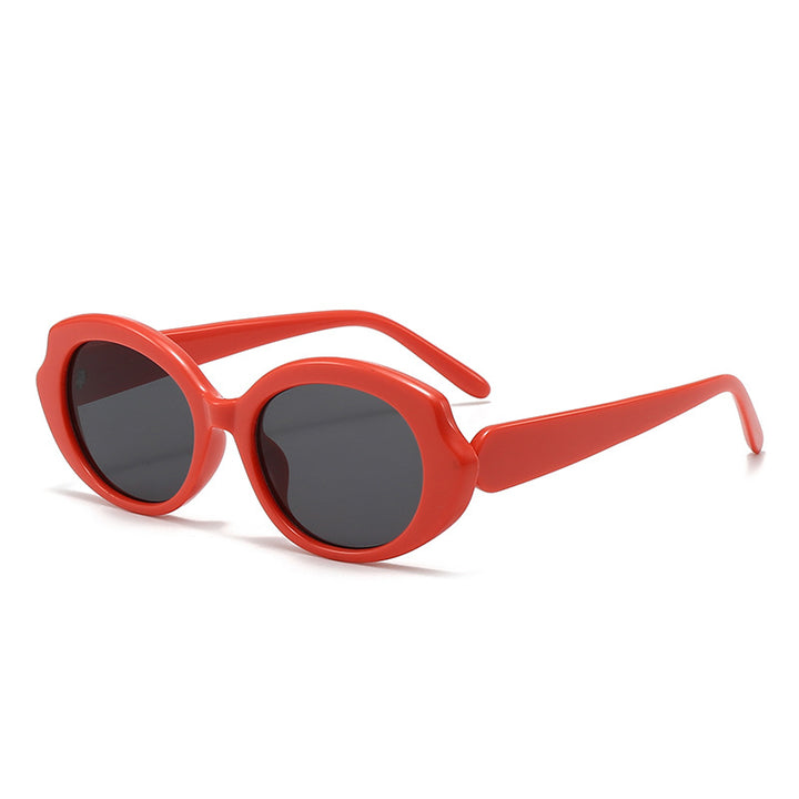 Dame moderne runde designer-solbriller Luvikno