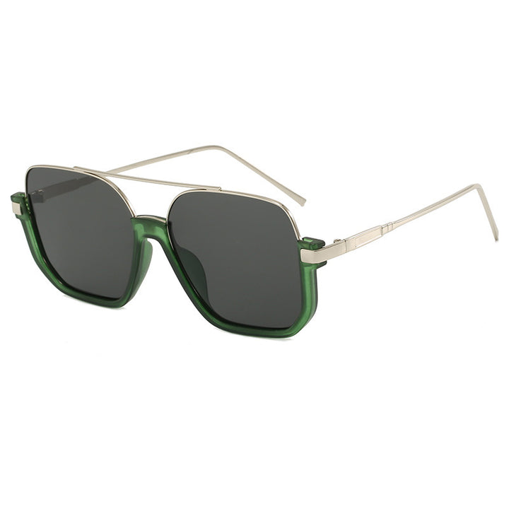 Dame Motek solbrille med buet metallramme og UV-beskyttelse Luvikno