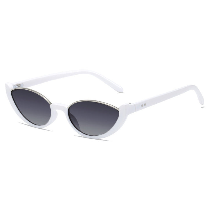 Dame Cat-Eye solbriller med diskret ramme og polarisert glass Luvikno
