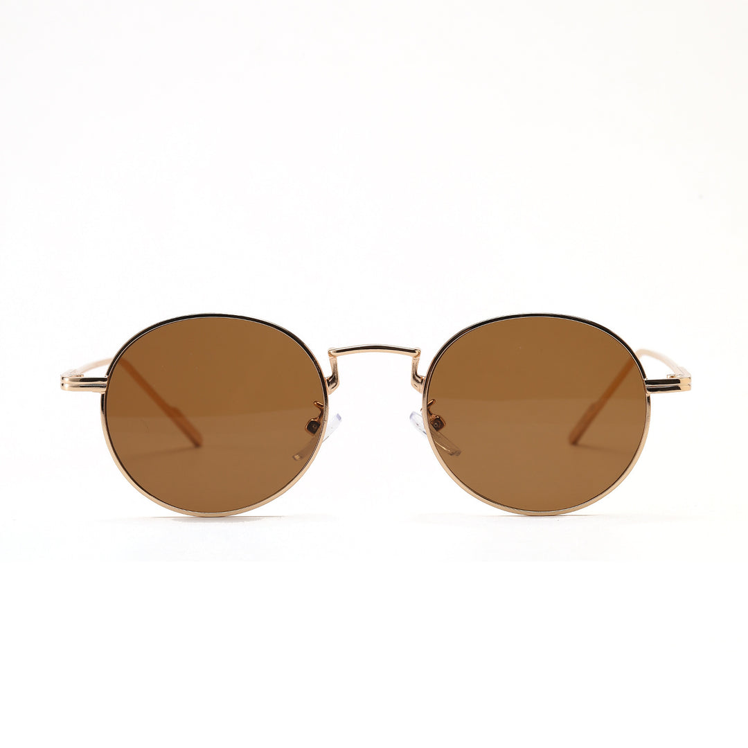 Dame rund modisk solbrille med elegant design Luvikno
