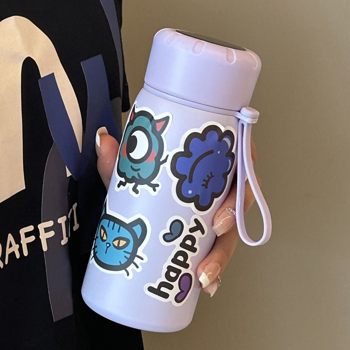 Damen stilvolle Wasserflasche mit witzigen Aufklebermotiven Luvikno