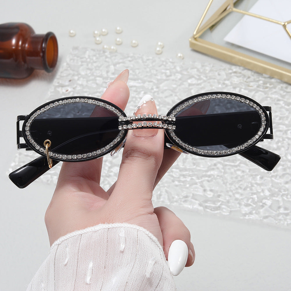 Damer ekstravagant moderne solbriller med rhinestones ramme Luvikno