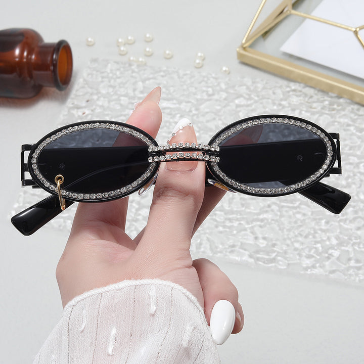 Damer ekstravagant moderne solbriller med rhinestones ramme Luvikno