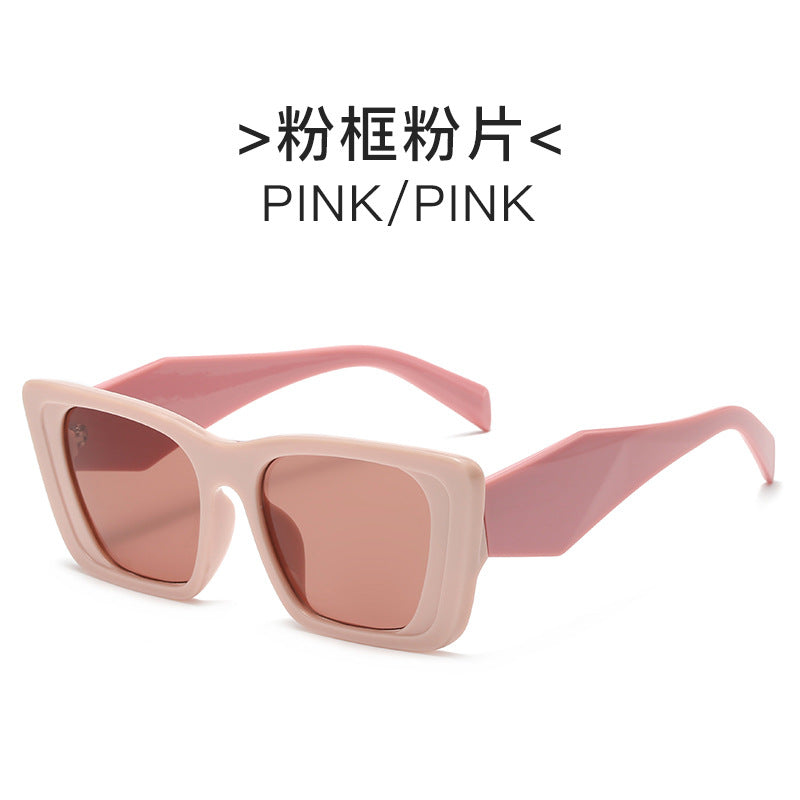 Dame geometrisk oversized solbrille Luvikno