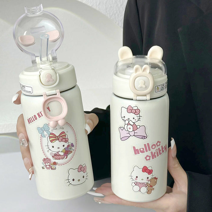 Damen Isoliertrinkflasche mit sicherem Klappverschluss und niedlichem Design Luvikno