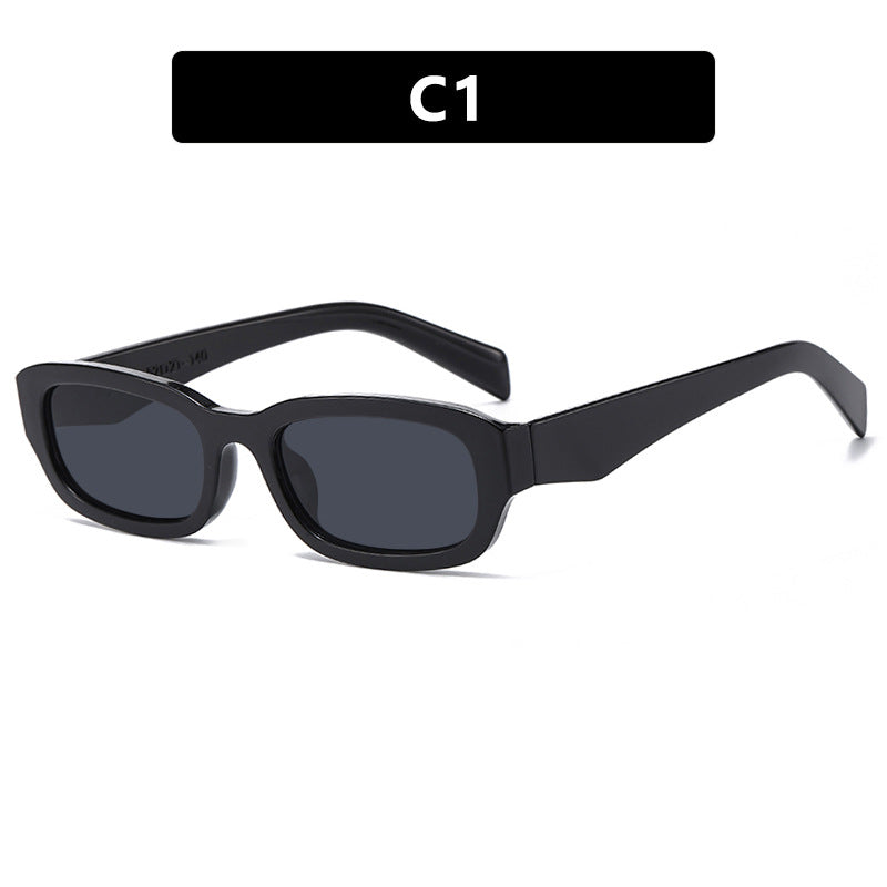 Dame moteriktig solbrille med stilfull, rektangulær ramme Luvikno