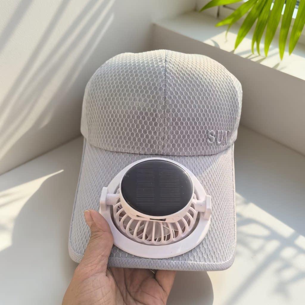 Ventilert baseball caps med avtakbar oppladbar vifte Luvikno