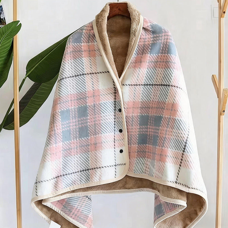 Dame elegant varmholdende Poncho-teppe Luvikno