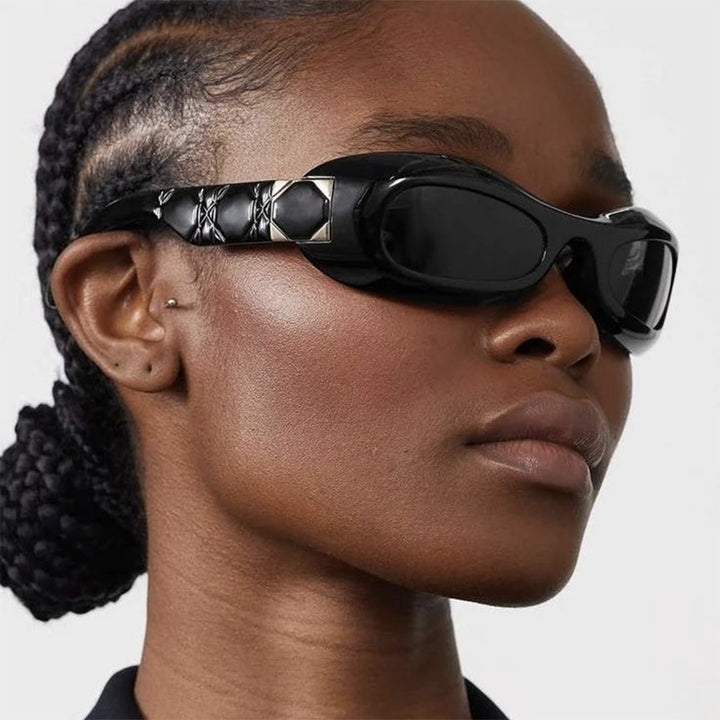 Damen retro-inspirerte solbriller med stilfull ramme og UV-beskyttelse Luvikno