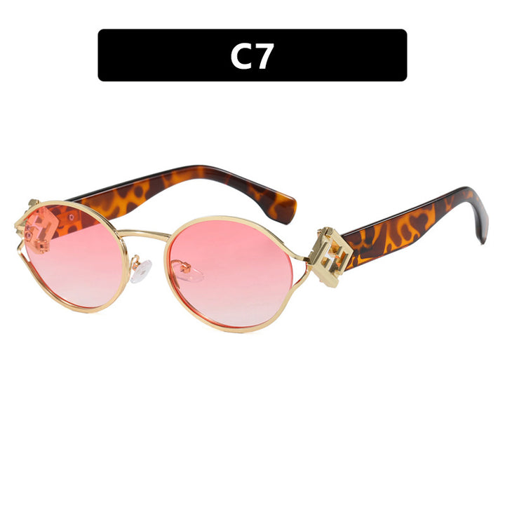 Dame moter solbrille med elegant metallramme og UV-beskyttelse Luvikno