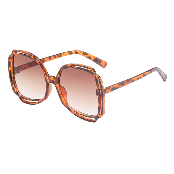 Dame Fasjonssolbrille med moderne ramme og UV-beskyttelse Luvikno