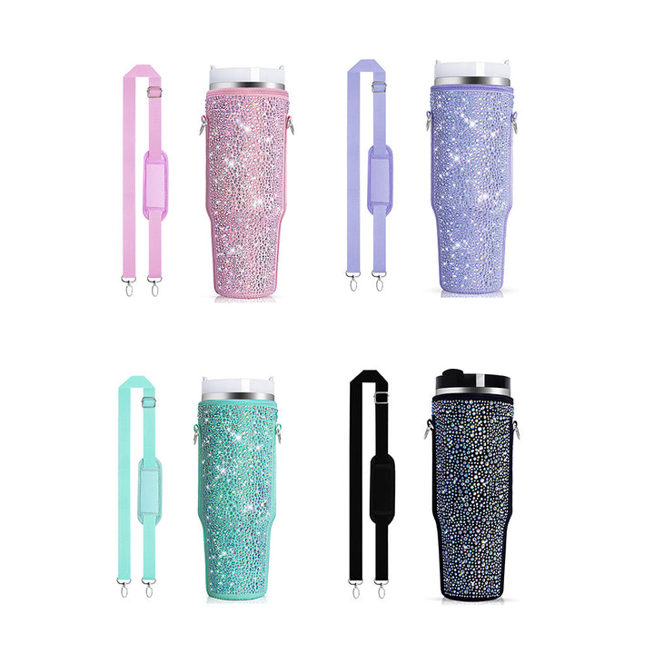 Dame Drikkeflaske Cover med glitrende Rhinestones Luvikno