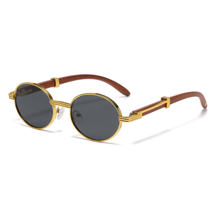 Dame Vintage-stil solbrille med tre innerramme Luvikno