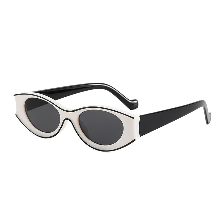 Damer Cat-Eye solbriller med kontrasterende rammedesign Luvikno