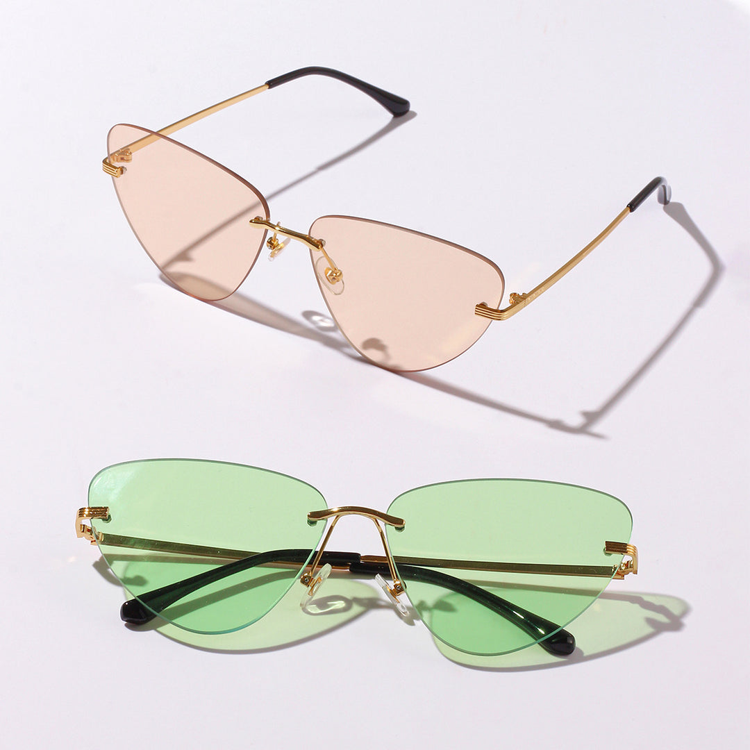 Dame moteriktig solbrille i trendy cat-eye design Luvikno