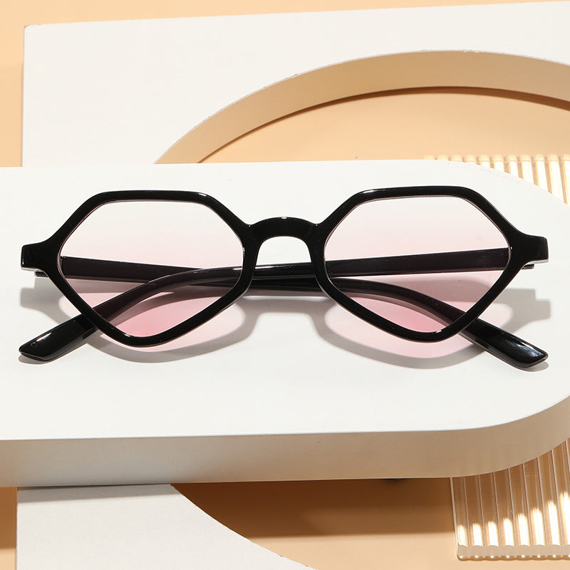 Dame Geometrisk Design-solbrille med speilte glass Luvikno