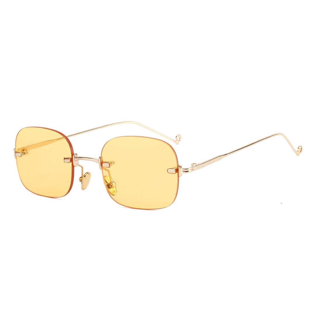 Damer Elegant kvadratisk solbrille med luksuriøs metallramme Luvikno