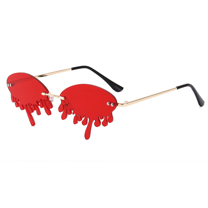 Dame solbrille med kreativ dråpe-design Luvikno
