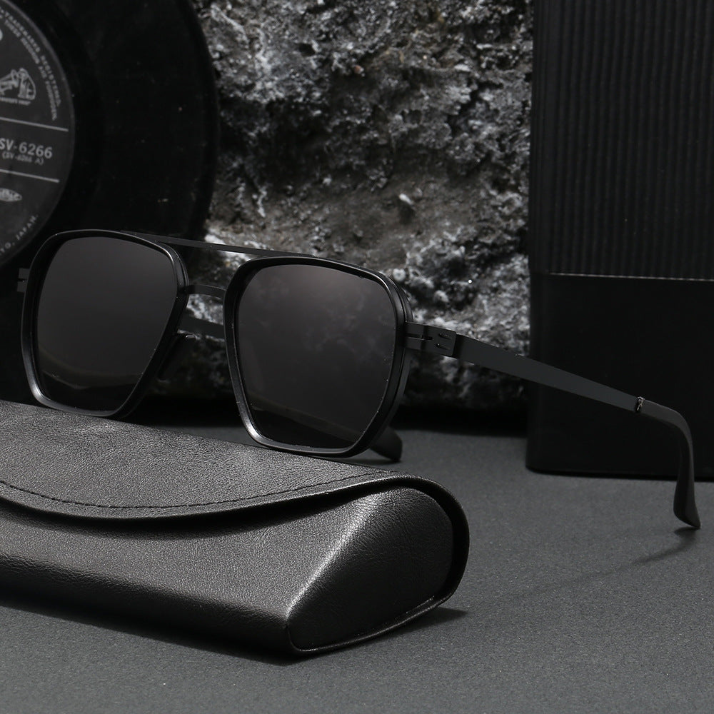 Damer moderne oversized firkantet solbrille Luvikno