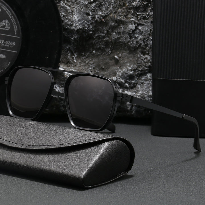 Damer moderne oversized firkantet solbrille Luvikno