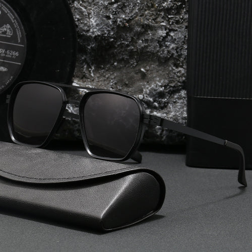 Damer moderne oversized firkantet solbrille Luvikno