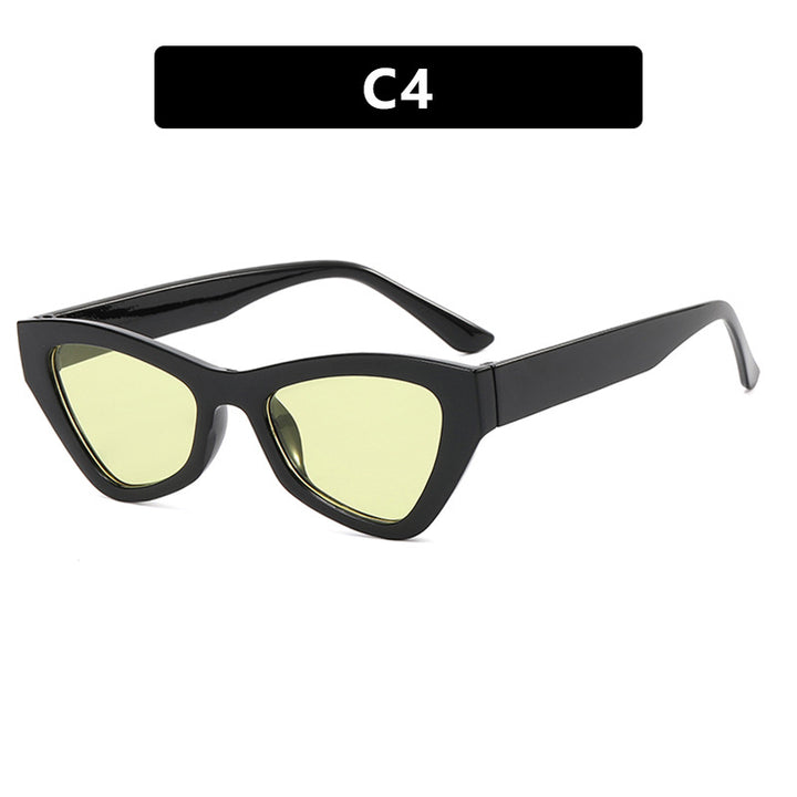 Damen modische Cat-Eye solbrille med transparent ramme Luvikno