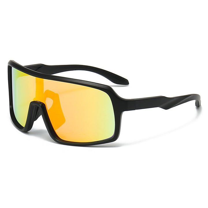 Dame fashion solbrille i futuristisk design med store glass Luvikno