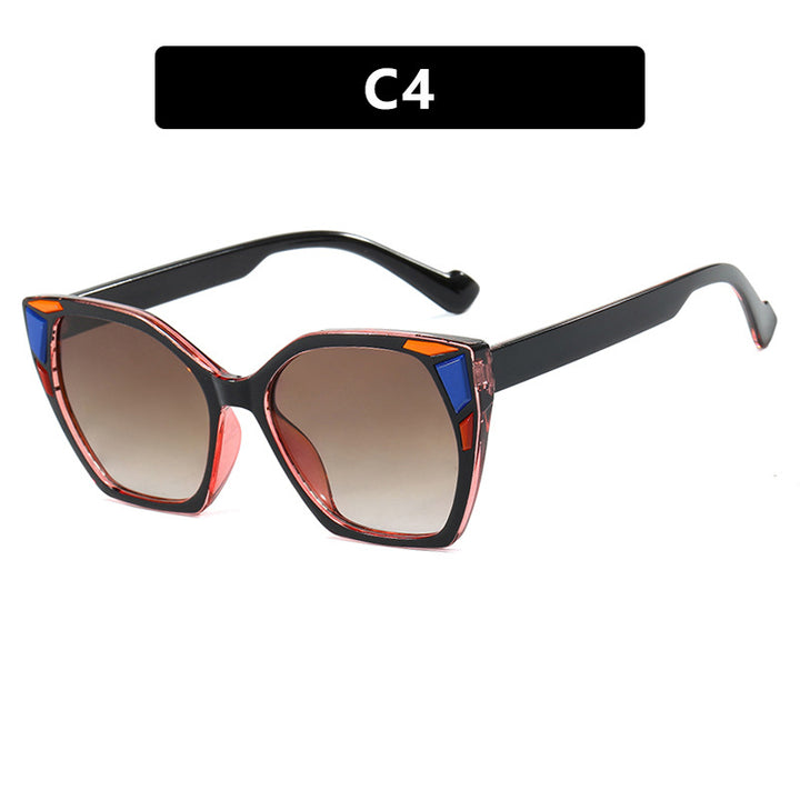Dame moteriktig geometrisk designerbrille Luvikno