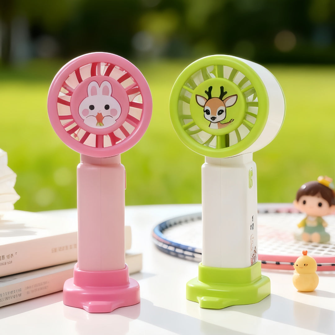 Unisex Bærbar Håndvifte med søtt Dyredesign Luvikno