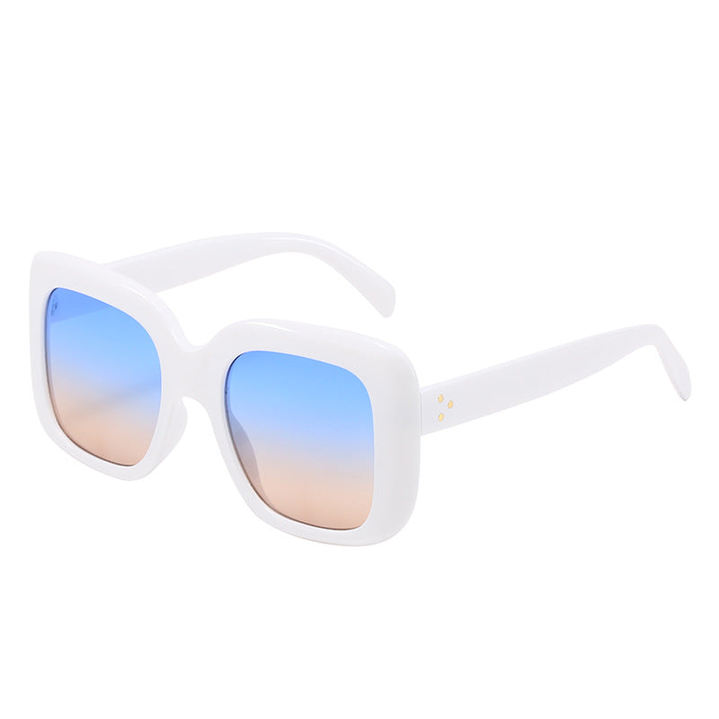 Dame oversized kvadratisk solbrille med høy kvalitet plast ramme Luvikno