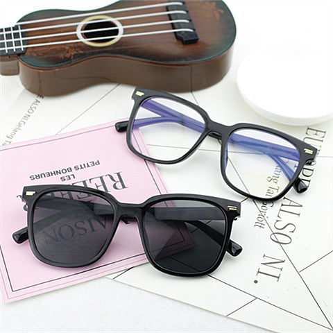 Dame moteriktig oversized solbrille med firkantet ramme og UV-beskyttelse Luvikno
