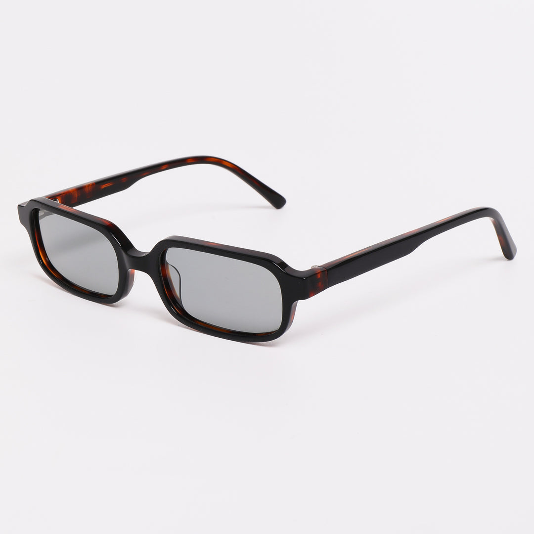 Dame solbrille i moderne, kantete design med høyt utviklede UV-beskyttelseslinser Luvikno