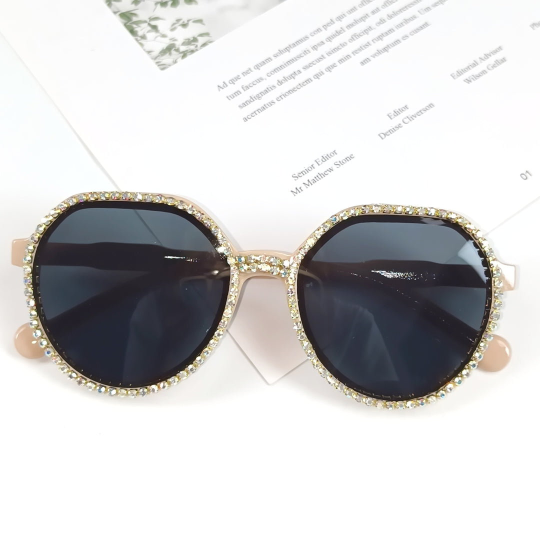 Dame Glitrende Oversized Solbriller Luvikno