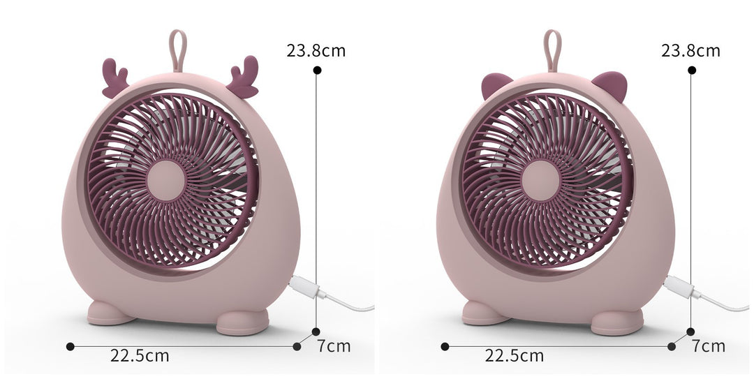 Damer Bærbar Mini-vifte i kawaii dyredesign Luvikno