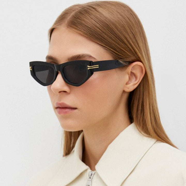 Damer trendy Cat-Eye solbriller Luvikno
