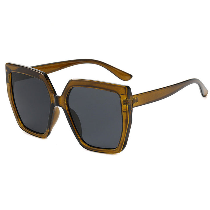Damen elegant oversized solbrille med luksuriøs ramme Luvikno