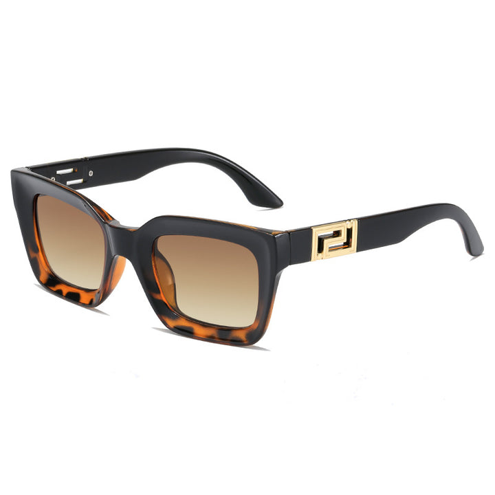 Dame kvadratisk solbrille med luksuriøs design Luvikno