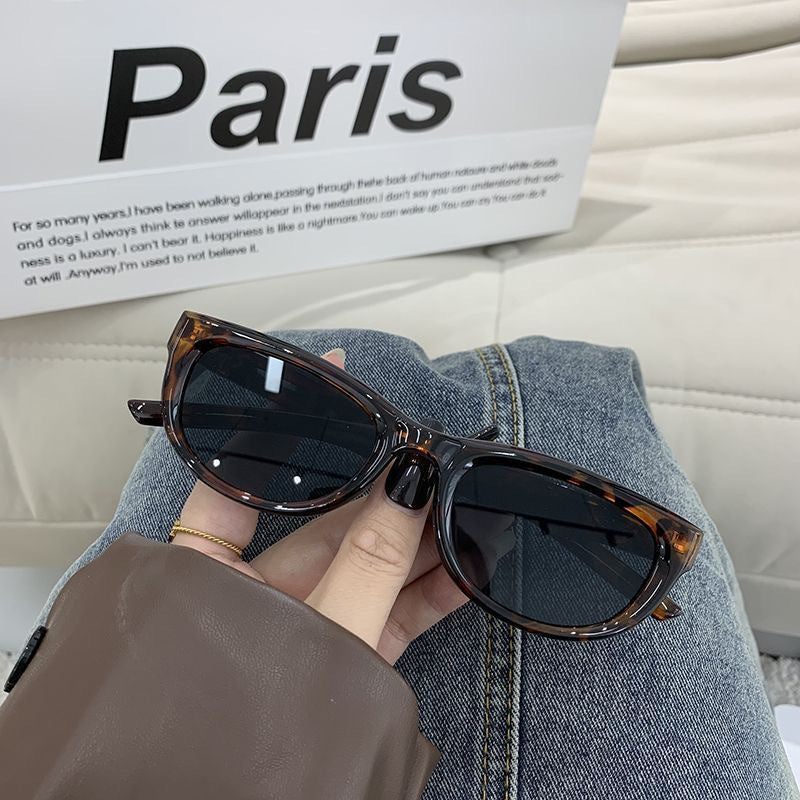 Dame moter Cat-Eye solbrille med robust ramme Luvikno