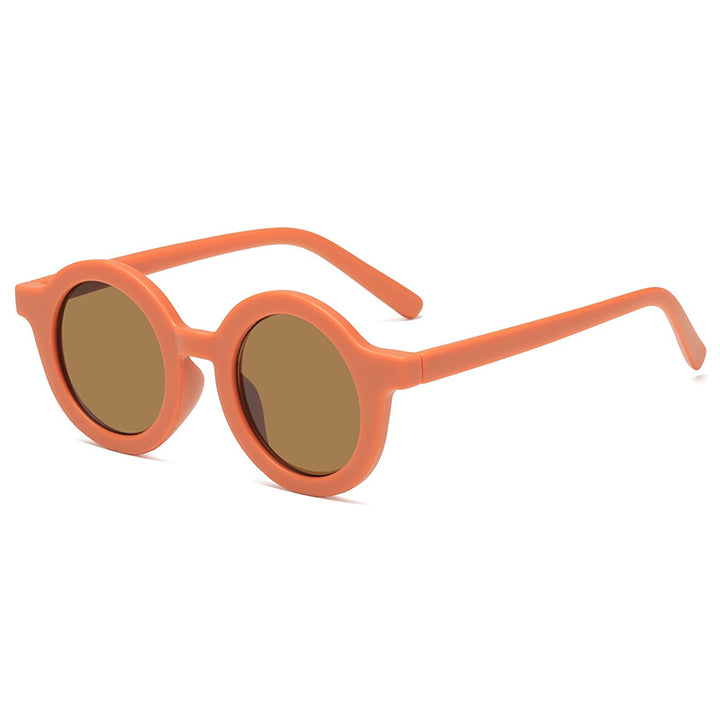 Dame rund solbrille med robust design og UV-beskyttelse Luvikno
