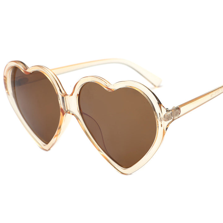Dame hjerteformet solbrille med stilige rammer Luvikno
