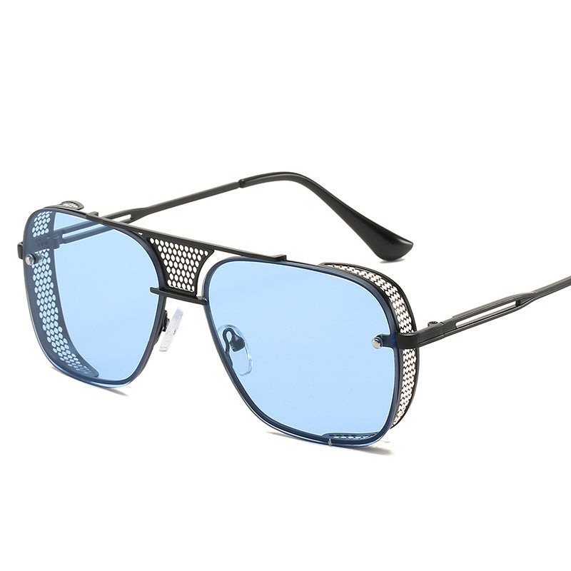 Dame moteriktig sport-solbrille med nettinnramming Luvikno