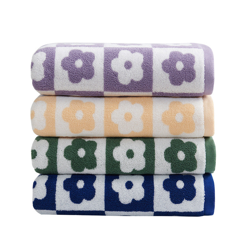 Damer Luksuriøst Frotté-Badehåndkle med Blomsterdesign Luvikno