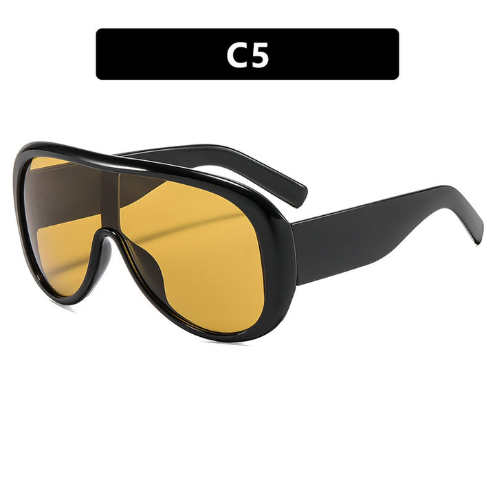 Dame oversized sports solbrille i retro-inspirert design Luvikno