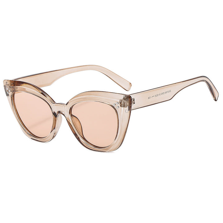 Dame Cat-Eye solbriller med luksuriøse detaljer Luvikno