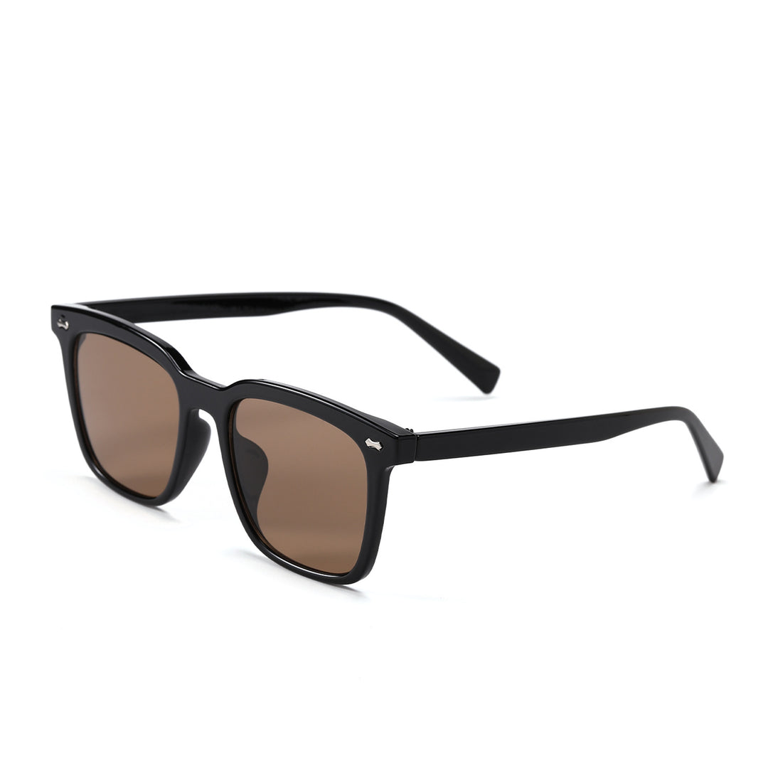 Dame quadratisk solbrille med elegant skilpadde-ramme Luvikno