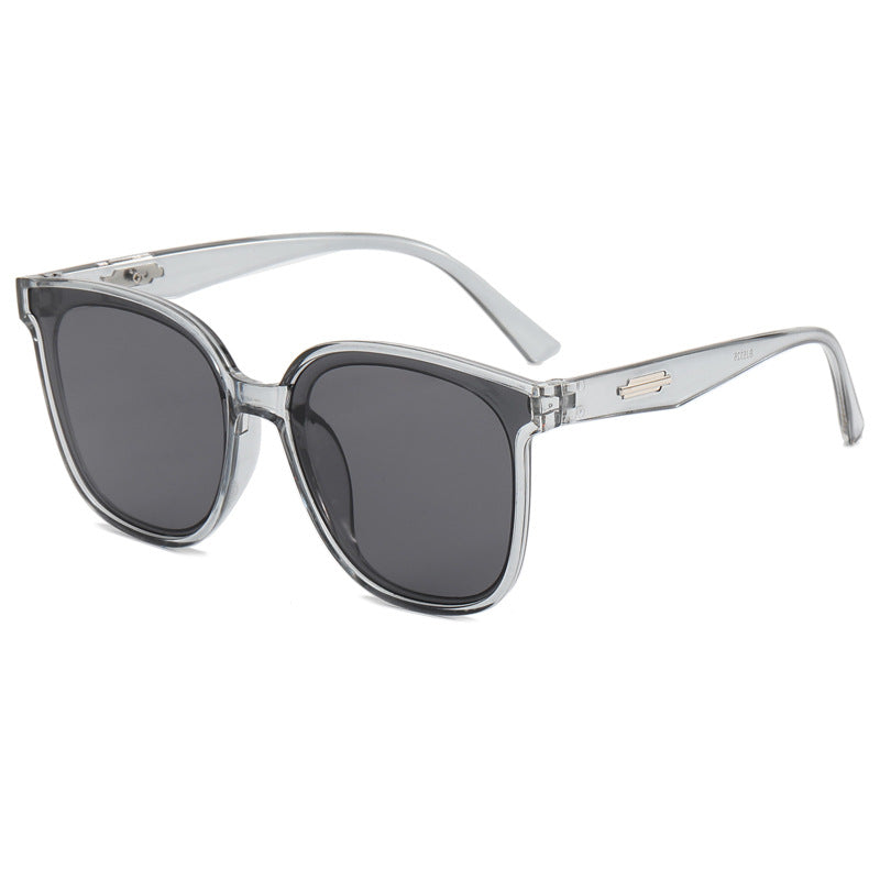 Dame moteriktig oversized solbrille med kombinert ramme Luvikno