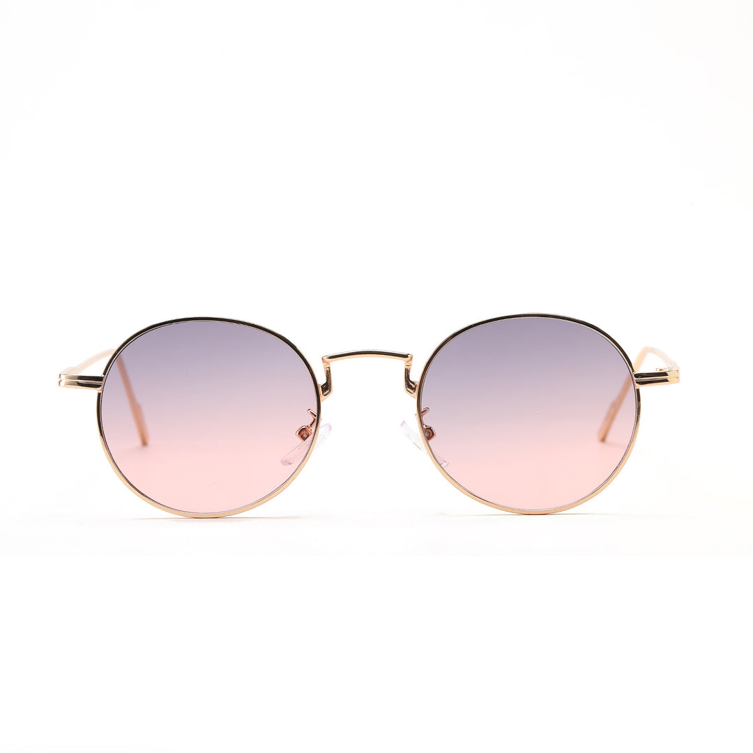 Dame rund modisk solbrille med elegant design Luvikno